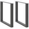 vidaXL Gambe per tavolo da pranzo a forma di U 2 pz Antracite 90x(72-73) cm Acciaio