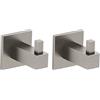 Kon-fort Appendi Accappatoio Quadrato Bagno Acciaio Inox Set 2 pz. con Viti