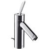Hansgrohe AXOR Starck Classic - Rubinetto per lavabo con scarico a tirante, Miscelatore lavabo risparmio idrico (EcoSmart) con altezza bocca 70 mm, cromo, 10010000