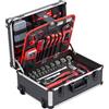 Meister Trolley attrezzi 238 pezzi - Set utensili - Ruote, manico telescopico / Valigetta attrezzi completa / Cassetta su ruote / Scatola utensili professionale / 8971480