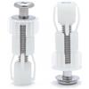 TopHomer 2 raccordi e fissaggi per sedile WC, viti per cerniera del coperchio del WC, bulloni di fissaggio per sedile WC, dadi espandibili in nylon, kit di viti per copriwater (M6)