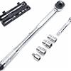 KATSU Tools KATSU Chiave Dinamometrica 1/2 (28-210 Nm) + 3 Bussole 17, 19, 21 mm + Adattatore 1/2 a 3/8 + 125mm Prolunga, Chiave Professionale a Cricchetto Reversibile 423900