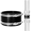 LURICO Manicotto Flessibile in Gomma, 150 mm Giunto in Gomma con Fascette in Acciaio Inox per Ventilatore Tubo Raccordo Flessibile per Separatore di Polvere, Filtro a Carbone