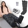 LQJHDM Pressoterapia Gambe e Addome, Macchine Stivali Pressoterapia Professionale Per Casa, 6 Camere Massaggiatore Stivali, 0-30 Min, 30-240 Mmhg Regolabili (Gambe Nere, XL)