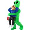 Morph Costume Alieno Gonfiabile Bambino (4-6 Anni), Verde Alieno Costume Halloween Bambini Divertente e Carnevale