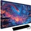 MPLRC PLAYMAT Grande tappetino da gioco artistico con custodia per il trasporto, tappetino da gioco personalizzato per MTG, cucito i bordi, compatibile con custodie standard per carte di credito 60 cm