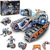 HOGOKIDS Kit di costruzione robot 5 in 1 con LED, giocattolo da costruzione con tecnologia RC con app e telecomando, carri armati e auto da corsa, programmabile, ricaricabile, regalo per