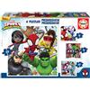 Educa - Puzzle Spidey e i suoi Fantastici Amici | 4in1 Progressivo 12/16/20/25 pezzi | Spiderman Marvel | dai 3 anni (19295)
