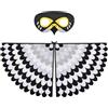 URAQT Uccello Feltro Costume, Mantello Colorato e Maschera in Feltro(Nero)