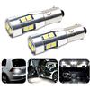 Bsxywa Ba9s T4w Lampadine Led Per Auto Moto, 12V-24V 500Lm Bianca 6000K Con Proiettore, Per Luce Di Retromarcia Luci Targa Luce Interna Luci Della Cupola Luci Della Mappa, 2 Pezzi