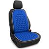 BOOST Coprisedile Auto Massaggiante Universale in Tessuto, Protezione Sedile Anteriore, Comfort di Guida, Antiscivolo, Misura 95x46 cm per Auto SUV Furgoni (Blu, Singola)