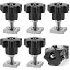 efuturetime 6 X Adattatori per Scanalature a T M6-35mm, Dadi per Scanalature a T in Acciaio Inox 2x2x0,4cm per Portapacchi, Portapacchi e Box da Tetto Compatibili con Thule, M6-Dado a Stella