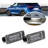 njssjd Luci Targa LED per D-acia Duster 2 II N-issan Qashqai Typ J12 | Kit Illuminazione Posteriori LED per N-issan X-Trail Typ T33 2021-up Serena Typ C27 2016-up | 3SMD Bianco Canbus Plug Play