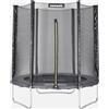 sweeek Trampolino 180cm con rete di protezione, Grigio