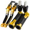 Generic Freni a Tamburo per Moto, Leve Freno e Frizione Regolabili, manopole per Manubrio per Kawasaki, Z125, Z125PRO 2015-2018, Leve con Serbatoio, robuste.
