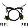 OAUWYUBA IV4R Freno Idraulico a Disco a 4 pistoncini MTB AM DH Freno Bici 82 cm 145 cm CNC per Bicicletta da Arrampicata XC in Montagna(No Rotor Black)