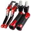 Generic Freni a Tamburo per Moto, Leve Freno e Frizione Regolabili in Alluminio, manopole per Manubrio per Honda CB1000R 2018-2020, Leve con Serbatoio robuste