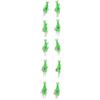 Nutup 10 esche morbide per gamberetti, 3 cm, in silicone, con ganci, per trota, spigola, pesce persico, acqua dolce e salata, giallo, verde, bianco, arancione, argento (C)