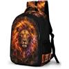 WECECE Zaino Scuola Wolf 3D Bambine Elementare Borsa Scuola Animal Wolves 8 Anni Bambini Cartella Grande Capiente Capiente, School Bag per Sport Viaggio e Attività Quotidiane