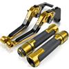 Generic Manopole per Moto CNC Pieghevoli e Regolabili, Leve Freno e Frizione, terminali Manubrio, Tappi per Manubrio Moto per Honda CB400F 1989-1991, robuste