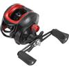PATIKIL Mulinello Sistema Frenatura Magnetica a 12 Velocità Rosso Nero | Pesca Baitcasting, 18+1 Cuscinetti a Sfera, Rapporto Ingranaggi 7.2:1, Mulinelli Pesca per Mano Sinistra, per Pesca