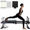 Generic Pilates Reformer macchina pieghevole multifunzionale per allenamento a casa, attrezzatura per esercizi regolabile con molle in acciaio inox e trampolino per palestra domestica