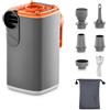 Aroeally Mini pompa ad aria elettrica a batteria, 3 in 1, con 5 ugelli, colore grigio