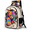 WECECE Zaino Scolastico Cat 3D Print Classe 2-4 per Bambina Borsa Scolastica Animal Kitten Bambino 8-10 Anni Cartella Impermeabile, Bookbag per Lezioni Viaggio e Tempo Libero
