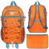 KRUMAD Zaino da escursionismo leggero, pieghevole, 25 l, unisex, impermeabile, da viaggio, campeggio, outdoor, trekking, con tasca, zaino sportivo pieghevole con supporto per Nordic Walking