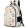 WECECE Zaino Scuola Animals Studenti 8 Anni Borsa Scuola Cute Little Animals Studentesse Classe 2-4 Cartella Scolastica per Lezioni, Book Bag per Lezioni Sport e Tempo Libero
