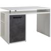 Composad | Scrivania della Linea VELATA con 1 Anta e 2 Vani, Scrivania Moderna Cameretta, (LxAxP) 110x76x59,6 cm, Bianco Laccato e Grigio Tadao, Made in Italy