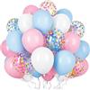 Ousuga Palloncini Rosa Blu 50 Pezzi 12 Pollici, per Compleanno Ragazza Natale Capodanno Gender Reveal Battesimo Comunione Laurea Feste Decorazione