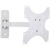 Techly 023837 Supporto a Muro per TV LED LCD 19-37 inclinabile 2 snodi Bianco Bianco
