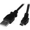 StarTech Cavo USB 2.0 da 2m, A a Mini-B verso il Basso, Nero (USBAMB2MD)