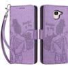 SIENIANLINE Cover per Samsung Galaxy J6 2018 PU Pelle Custodia Flip Viola