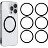 QEDBOJE 6 pezzi Anelli in Metallo Adesivi, Universali Compatibili con MagSafe, Smartphone Android/Samsung e Accessori, Cellulari, iPhone 17 16 15, Supporto Telefono da Auto (6 neri)