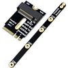 NGFF Adattatore PCI-E 4.0 di estensione maschio a NVMe M-key femmina con staffa per SSD 2280 scheda madre di laptop, con connettore A+E-Key, per schede madri di laptop.