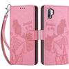SIENIANLINE Cover per Samsung Galaxy Note 10 Plus PU Pelle Custodia Flip Rosa