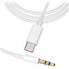BTFO Cavo Audio da USB-C a 3,5 mm, 1m Cavo Audio Aux da Compatibile con iPhone iPad Telefoni Android Sistemi per Auto e Cuffie