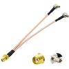 Bingfu Cavo Splitter Antenna 4G SMA Femmina a Doppia TS9 RG316 15 cm | Cavo Estensione Coassiale, per Router 4G, Modem USB, Saponetta WiFi Portatile con SIM, Hotspot Mobile, MiFi