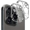 Lutree per iPhone 15 Pro/ 15 Pro Max Vetro Temperato Pellicola Fotocamera, 2 Pezzi Durezza 9H HD Lente Protettiva, Anti-Graffio Senza Bolle Fotocamera Protezione -Transparent