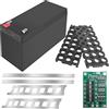 XBERSTAR Portabatterie 18650, 12 V, 3S, 7P, agli ioni di litio, fai da te, per batterie Powerwall 18650, morsetto spot con striscia di nichel BMS (scatola nera, striscia di nichel e BMS)