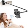 VOLTIFYMAX Supporto per Tablet con Gira Pagine Kindle per Leggere a Letto, Braccio Regolabile a Cigno per Accessori Kindle/Tablet/iPhone 4.7''-11'', Ideale per Lettori E-book