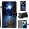 SIENIANLINE Cover per Xiaomi Redmi Note 14 Pro 4G/5G PU Pelle Custodia Flip Luna