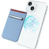 imluckies Portafoglio Magnetico compatibile con MagSafe Wallet per iPhone 17/16/15/14/13/12 Pro Max Plus Serie, [Fino a 5-7 Carte] Doppio Elastico in Tessuto Tasche Porta Carte, Azzurro Chiaro