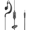 TechSide Microfono Auricolare Avvolgente a 1 pin 2.5 mm | Per Radio ricetrasmittenti | Compatibile con TS-T3 Outdoor Trekking Sicurezza SoftAir