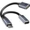 Wowfast USB C OTG, adattatore USB C a OTG e PD 100 W ricarica rapida compatibile con iPad Pro, Samsung Galaxy S20 +, Switch, Google Chromecast e Chromecast Google TV 2020 Pi KVM