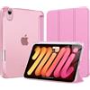MoKo Cover per iPad Mini 7 A17 Pro, iPad Mini 6a Gen 8,3 Pollici, Rosa