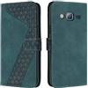 OKZone Cover per Samsung Galaxy J310/J3 2016/J3, Custodia in Pelle Samsung J310/J3 2016/J3, Cover a Libro Galaxy J310/J3 2016/J3 Magnetica Portafoglio Flip Caso con Wallet Case Cover (Verde)