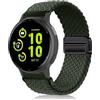 PaceBid 20mm Nylon Cinturino per Garmin Forerunner 165/170/Vivoactive 6/5 | per Garmin Forerunner 165 Music/245/645/570 42mm/70 43mm,Approach S50/S44/S42, Magnetica Intrecciato Cinturini, Army Green